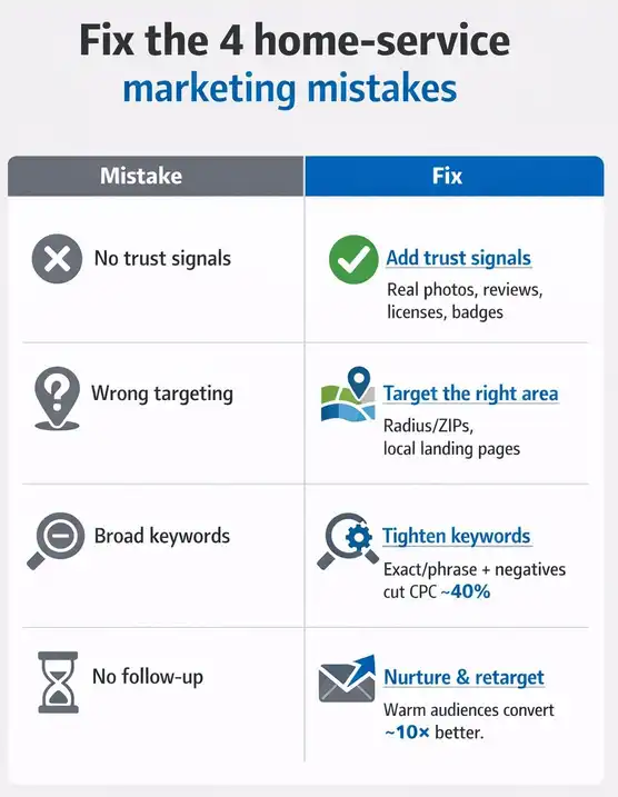 Home Service Marketing: Fix These 4 Mistakes